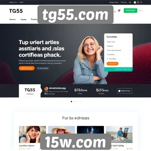 explorando a interface do usuário no tg55.com